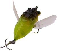 Popper Leurre dur semi- Cigale Appât de pêche au bar noir Triple hameçon 5 cm/6,5 g Jaune