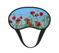 Poppies On Sky Masque de sommeil pour les yeux pour homme et femme avec bande élastique
