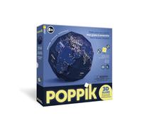 POPPIK 1841265 Globe terrestre 3D, Globe d'apprentissage Phosphorescent, avec livret multilingue, kit de Bricolage pour Enfants à partir de 8 Ans, 26 cm