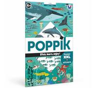 Poppik - Les animaux des océans: 1 poster + 59 stickers repositionnables