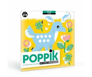 Poppik Livre d'autocollants My First Stickers Forest pour petits enfants - Kit de posters éducatifs amusants, multicolores, taille unique, BABY001