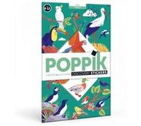 poppik - poster découverte avec stickers oiseaux G