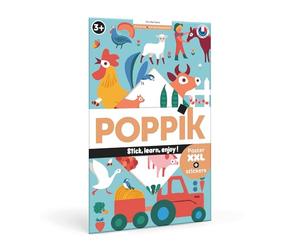 POPPIK Sticker Lernposter Bauernhof