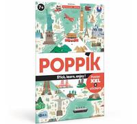 Poppik - Tour du monde - 1 poster + 71 stickers repositionnables - Victor Medina - Bayard Jeunesse - Document jeunesse