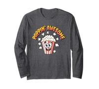 Poppin Awesome Cool Citation Cute Food Kawaii Funny Popcorn Manche Longue