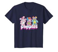 Popples Trio Pop T-Shirt, Enfant, Bleu Marine, 2 Ans
