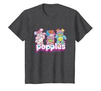 Popples Trio Pop T-Shirt, Enfant, Chiné Foncé, 4 Ans