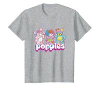 Popples Trio Pop T-Shirt, Enfant, Gris Chiné, 10 Ans