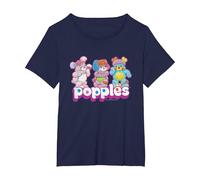 Popples Trio Pop T-Shirt, Femme Grandes Tailles, Bleu Marine, 3X