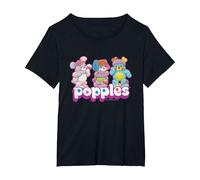 Popples Trio Pop T-Shirt, Femme Grandes Tailles, Noir, 3X
