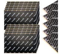 Poppstar 17x Tapis d'Isolation en Alu-butyle, Tapis Isolant, 40 x 25 cm, Épaisseur 2mm, Insonorisant, Résistant à la Chaleur, Autocollant