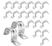 Poppstar 20x Colliers de Serrage en U en Acier Inoxydable, Largeur 12mm, pour Diamètre de 20mm