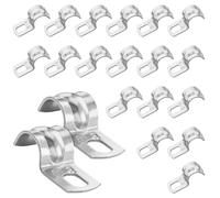 Poppstar 20x Colliers de Serrage en U en Acier Inoxydable, Largeur 12mm, pour Diamètre de 8mm