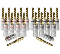 Poppstar 20x Fiche banane de haute qualité avec trou transversal, pour câble de