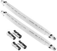 POPPSTAR - 2x 21,5 cm câble plat passe-fenêtre SAT, couleur blanc, 4x fiche F