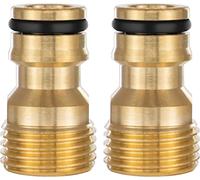 Poppstar 2x Adaptateur d’eau avec Filetage Extérieur 1/2 pouce et Raccord pour Tuyau d’arrosage (compatible avec Gardena)