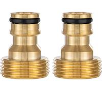 Poppstar 2x Adaptateur d’eau avec Filetage Extérieur 3/4 pouces et Raccord pour Tuyau d’arrosage (compatible avec Gardena)