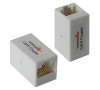 POPPSTAR 2X Adaptateur RJ45 Accouplement Cat6 (Femelle-Femelle, 8 Broches, blindé), Connecteur de câble Ethernet - Coupleur réseau pour Cordons de Brassage, câble LAN DSL