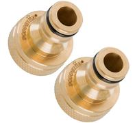 Poppstar 2x Raccord de Robinet 3/4 Pouce Filetage Intérieur et Raccord Automatique pour Tuyau d’Arrosage (Compatible avec système Gardena)