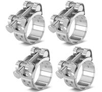 Poppstar 4 Pièces Colliers de Serrage à Boulon en T en Acier Inoxydable, Plage de Serrage 32-35mm, Largeur 20mm, W4