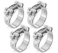 Poppstar 4 Pièces Colliers de Serrage à Boulon en T en Acier Inoxydable, Plage de Serrage 52-55mm, Largeur 22mm, W4