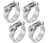 Poppstar 4 Pièces Colliers de Serrage à Boulon en T en Acier Inoxydable, Plage de Serrage 56-59mm, Largeur 22mm, W4