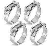 Poppstar 4 Pièces Colliers de Serrage à Boulon en T en Acier Inoxydable, Plage de Serrage 64-67mm, Largeur 22mm, W4