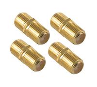POPPSTAR - 4X couplage coaxial Sat (connecteur-F (Femelle à Femelle) pour câble coaxial de 4-8,2 mm avec connecteur F-), des connecteurs pour Coax - câble d'antenne, doré