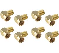 POPPSTAR 8x Adaptateur TV SAT coudé (adaptateur d'antenne SAT coudé à 90 dégrés) (Coupleur F coaxial vers Fiche F) pour câble d'antenne et Radio, Contacts dorés