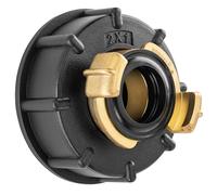 Poppstar Adaptateur IBC S60x6 mm pour cuve IBC, avec raccord à griffes (système Geka, filetage 1 pouce)