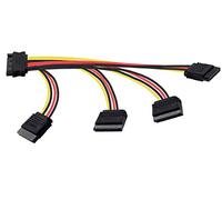 POPPSTAR Adaptateur secteur SATA (quadruple 14-26,5cm) (Câble SATA Adaptateur d'alimentation 1x fiche (m) 4x prise (f))