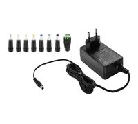 Poppstar - Adaptateur Secteur Universel AC DC, Chargeur Universel pour pc Portable de 12V 3A (3000mA, 5.5/2.5mm) - Bloc d'alimentation Universelle avec 8 Embouts, 150cm