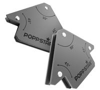 Poppstar Aimant soudeur (angle de soudage, force d'adhérence 11,3 kg - 45/90/135°), 2 pièces, gris