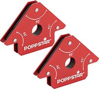 Poppstar Aimant soudeur (angle de soudage, force d'adhérence 11,3 kg - 45/90/135°), 2 pièces, rouge
