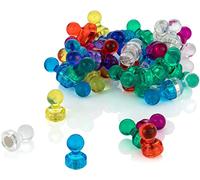 Poppstar Aimants Cônes Colorés pour Tableau, 50x (11 x 17mm) Aimants Puissants pour Tableau d'Affichage pour Réfrigérateur et Tableau Magnétique, inclu. boîte de Rangement