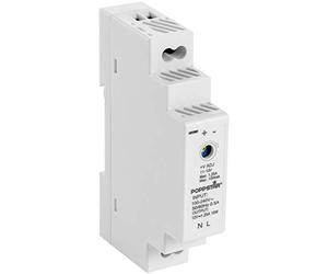 Poppstar Alimentation pour rail DIN Sortie 12 V DC 1,25 A 15 W (Entrée 100-240 V AC 50/60 Hz) Bloc d'Alimentation/transformateur pour rail DIN 18 * 90 * 58mm, blanc