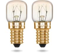 Poppstar Ampoule de four E14 40W résistante à la chaleur jusqu'à 300 degrés (2700K blanc chaud, 430lm, 45x75mm), pack de 2