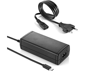 Poppstar Bloc d'alimentation Universel USB-C 65W pour Portables/Notebooks avec 5V/9V/12V/15V DC (Max. 3A) / 20V DC (Max. 3,25A) + EU câble
