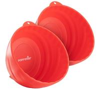 Poppstar Bol magnétique pour outils avec bord haut, (rond, Ø 14,5 cm), Matériau: Plastique, rouge