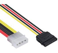 POPPSTAR Câble adaptateur secteur Sata 3 (connecteur Molex 4 broches vers prise Sata 15 broches), 10 cm