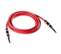 POPPSTAR Câble d'instrument 2m (câble mono jack avec fiche 6,3mm), câble de guitare, rouge
