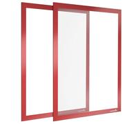 POPPSTAR Cadre magnétique A3 autocollant avec fermeture magnétique, rouge, 2 pièces