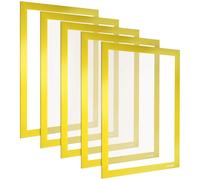 POPPSTAR Cadre magnétique A4 autocollant avec fermeture magnétique, jaune, 5 pièces