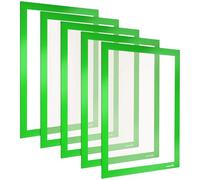 POPPSTAR Cadre magnétique A4 autocollant avec fermeture magnétique, vert, 5 pièces