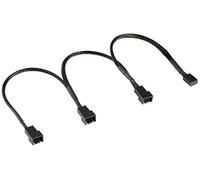 POPPSTAR Fan Splitter (20-20-20cm, 3 broches femelle vers 1x 3 broches mâle et 2x 2 broches mâle),Câble répartiteur de ventilateur processeur et du boîtier à la carte mère