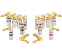 Poppstar fiches banane Coudé pour les câbles de jusqu'à 4 mm carré vissage ou 6
