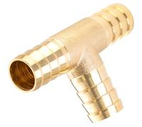 Poppstar Raccord de Tuyau d'Air Comprimé en T pièces avec Embout d'Air Comprimé (DE 12mm / DI 10,5), Laiton