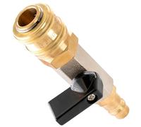 Poppstar Robinet d'Arrêt d'Air Comprimé, Raccord Rapide d'Air Comprimé 3/8 pouce, Valve de Gonflage d'Air, avec Embout 7,2 DN