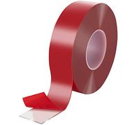 POPPSTAR Ruban adhésif double face acrylique transparent extra fort (10 m x 50 mm x 2 mm), Accroche tableau sans percer et repositionnable