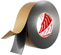 POPPSTAR Ruban adhésif double face en butyle (10 m x 50 mm x 1,6 mm) Ruban d'étanchéité autocollant noir